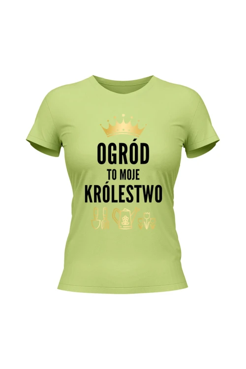 Koszulka damska Ogród to moje królestwo - limonka