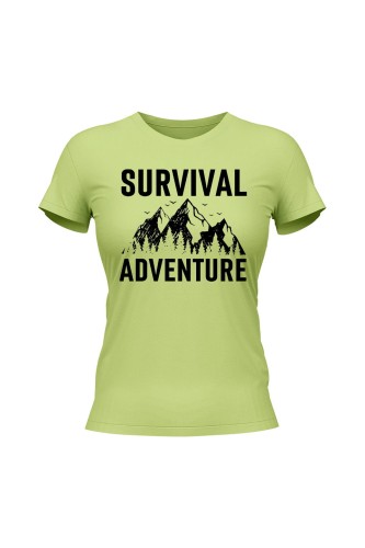 Koszulka damska Survival Adventure - limonka