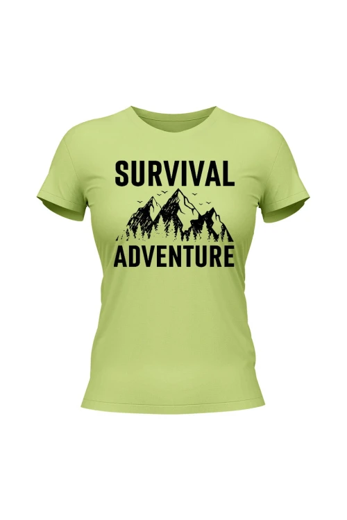 Koszulka damska Survival Adventure - limonka