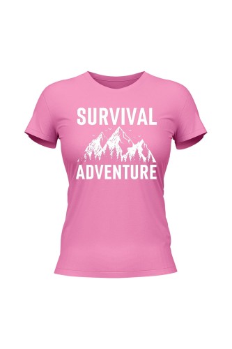 Koszulka damska Survival Adventure - różowa