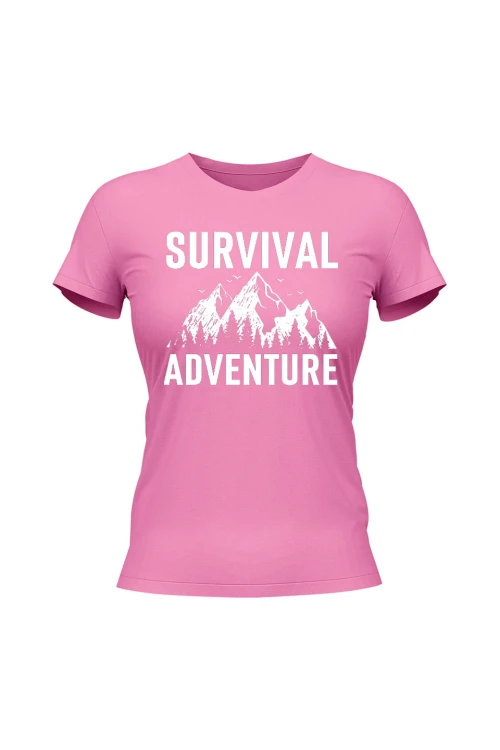 Koszulka damska Survival Adventure - różowa