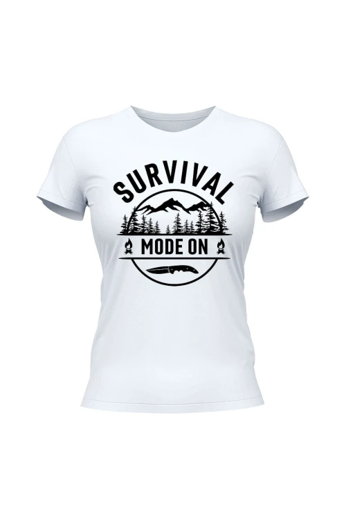 Koszulka damska Survival mode on - biała