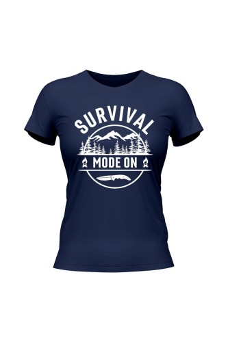 Koszulka damska Survival mode on - granatowa