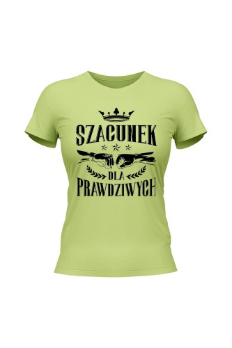 Koszulka damska Szacunek dla Prawdziwych - limonka
