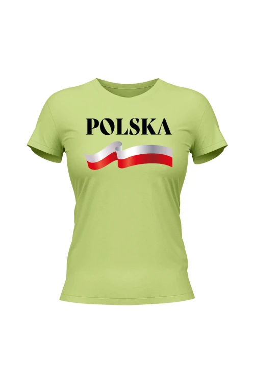 Koszulka damska POLSKA - limonka