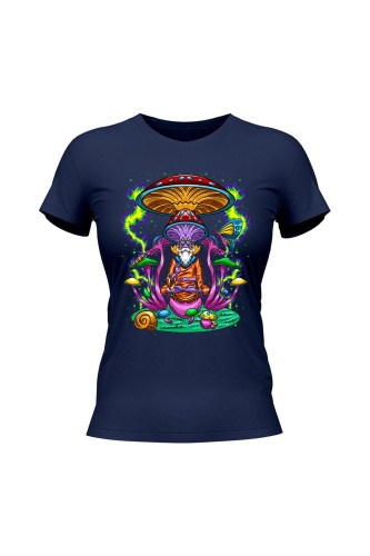 Koszulka damska Psychedelic Mushroom - granatowa