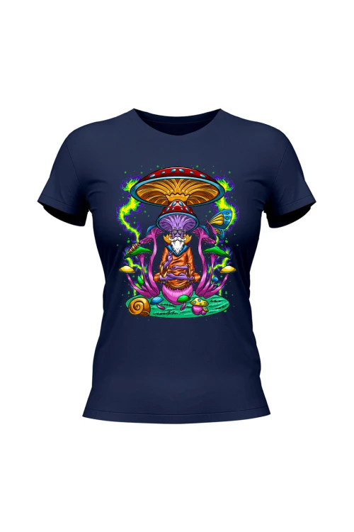 Koszulka damska Psychedelic Mushroom - granatowa