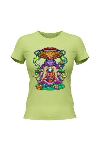 Koszulka damska Psychedelic Mushroom - limonka