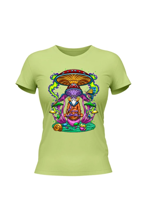 Koszulka damska Psychedelic Mushroom - limonka