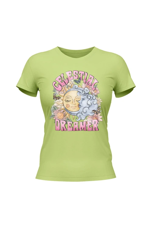 Koszulka damska Celestial Dreamer - limonka