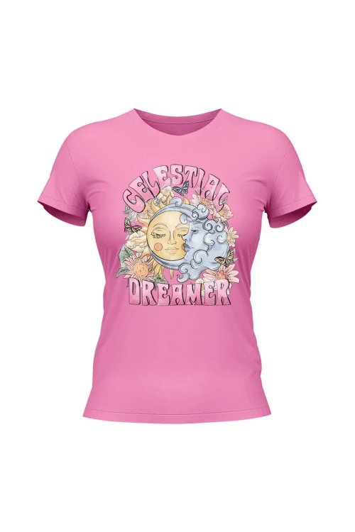 Koszulka damska Celestial Dreamer - różowa