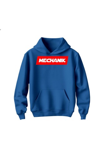 Bluza dziecięca z kapturem MECHANIK - niebieska
