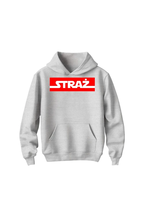 Bluza dziecięca z kapturem STRAŻ - szara