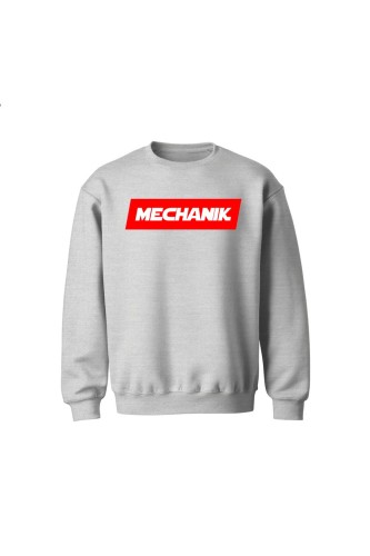 Bluza dziecięca bez kaptura MECHANIK - szara