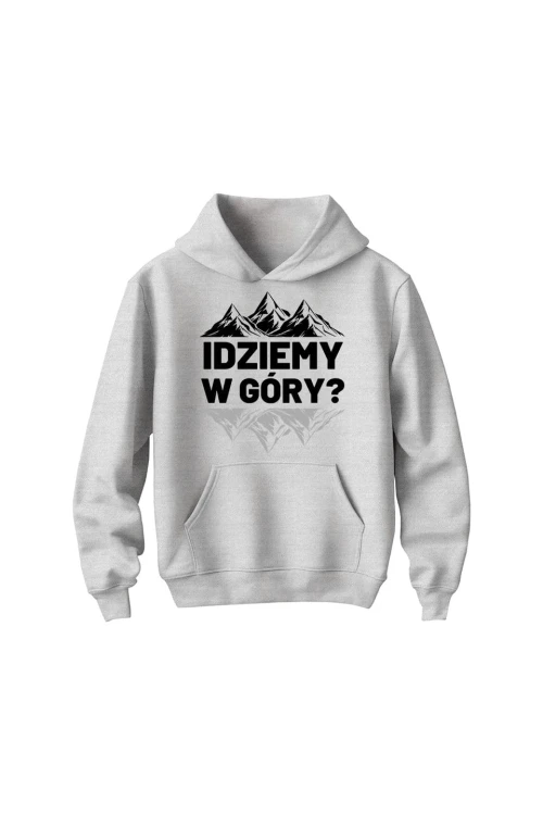 Bluza dziecięca z kapturem Idziemy w góry - szara