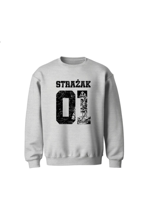 Bluza dziecięca bez kaptura Strażak 01 - szara