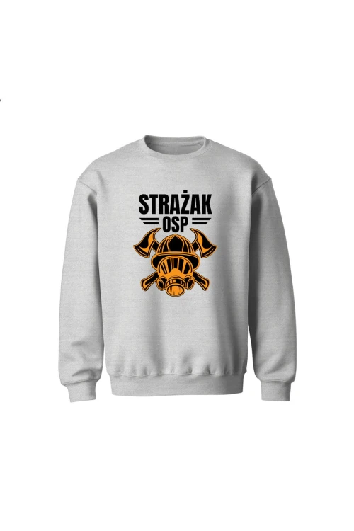 Bluza dziecięca bez kaptura Strażak OSP - szara