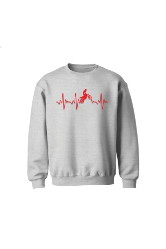 Bluza dziecięca bez kaptura Motocross heartbeat