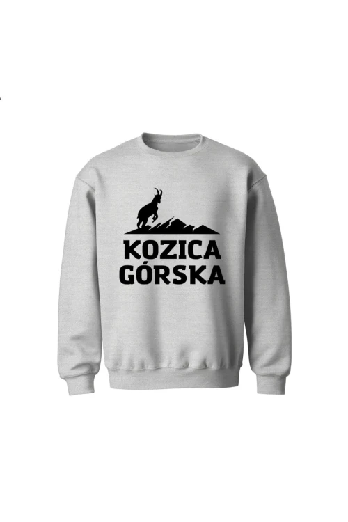 Bluza dziecięca bez kaptura Kozica górska - szara