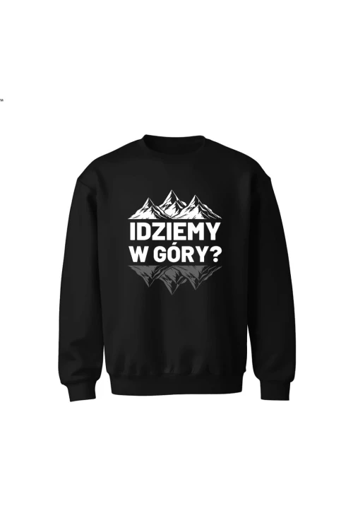 Bluza dziecięca bez kaptura Idziemy w góry - czarna