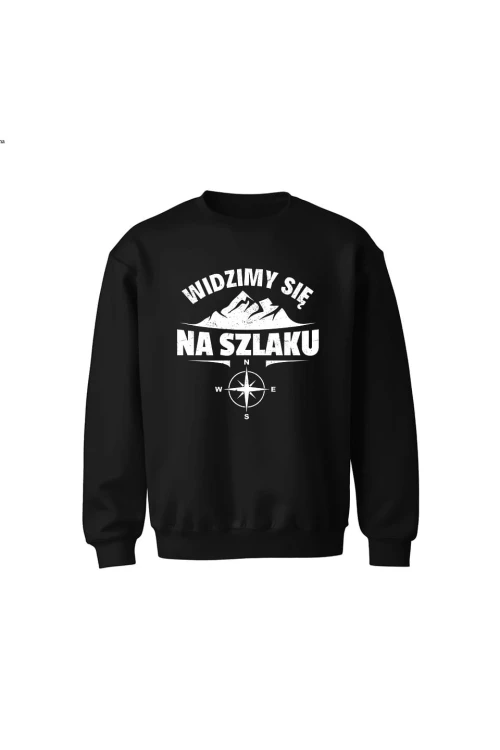 Bluza dziecięca bez kaptura Widzimy się na szlaku - czarna
