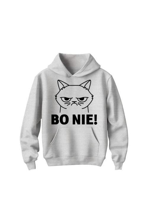 Bluza dziecięca z kapturem Bo NIE - szara