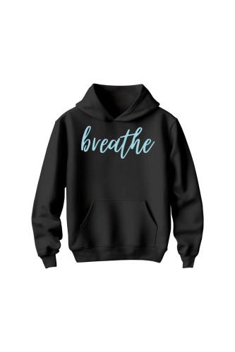 Bluza dziecięca z kapturem Breathe - czarna