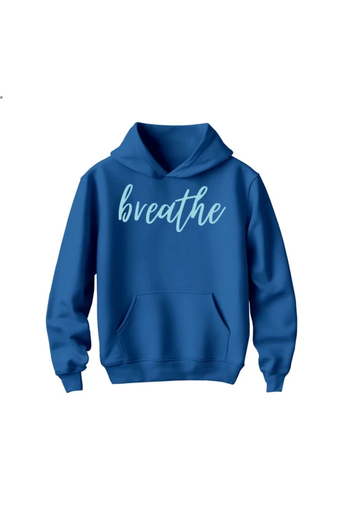 Bluza dziecięca z kapturem Breathe - niebieska