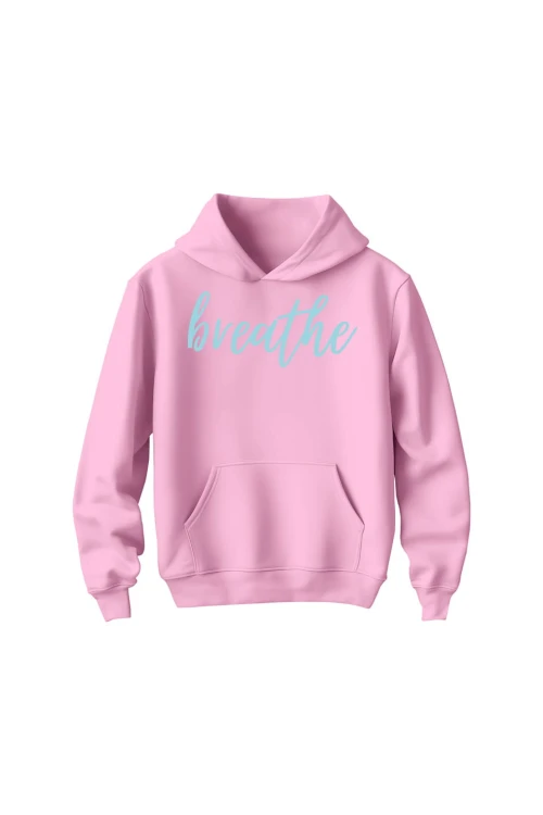 Bluza dziecięca z kapturem Breathe - różowa