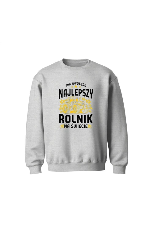 Bluza dziecięca bez kaptura Najlepszy rolnik na świecie - szara