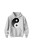 Bluza dziecięca z kapturem Symbol Yin Yang - szara