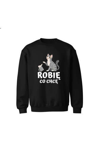 Bluza dziecięca bez kaptura Robię co chcę - czarna