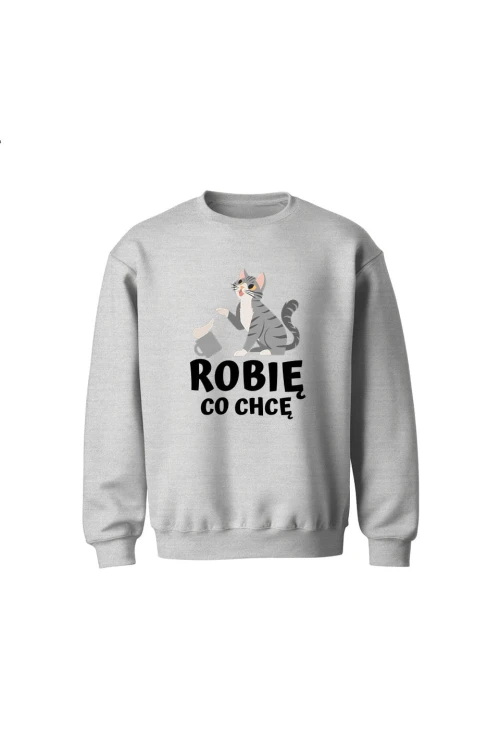 Bluza dziecięca bez kaptura Robię co chcę - szara