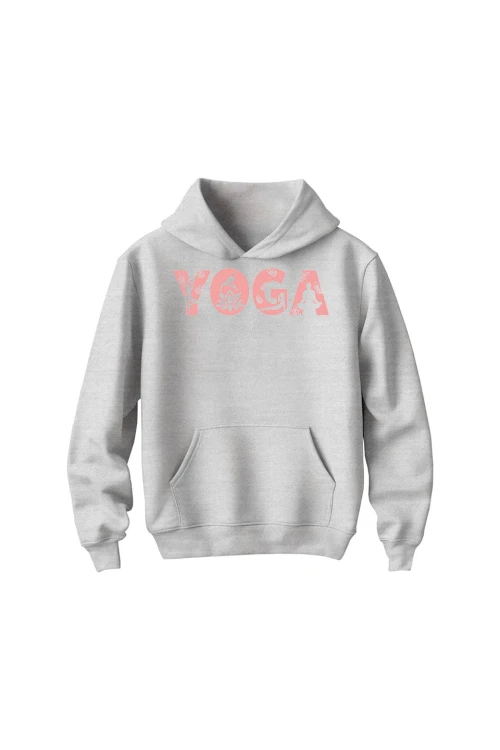 Bluza dziecięca z kapturem Yoga Napis - szara