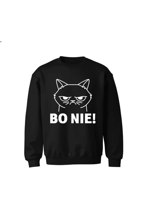 Bluza dziecięca bez kaptura Bo NIE - czarna