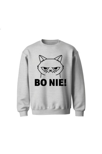 Bluza dziecięca bez kaptura Bo NIE - szara