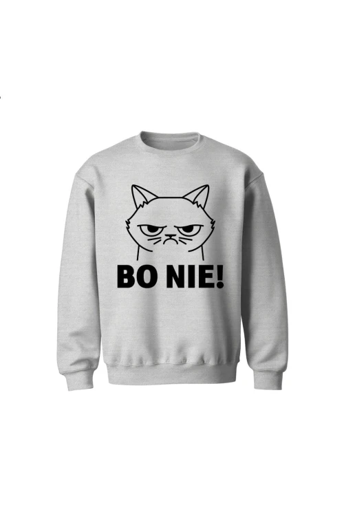 Bluza dziecięca bez kaptura Bo NIE - szara