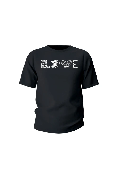 Koszulka dziecięca LOVE MOTO - czarna