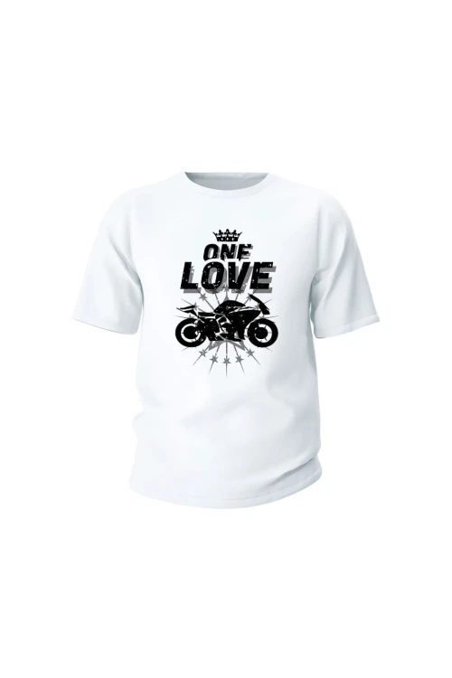 Koszulka dziecięca One Love Motocykle - biała
