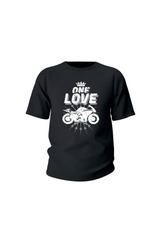Koszulka dziecięca One Love Motocykle - czarna
