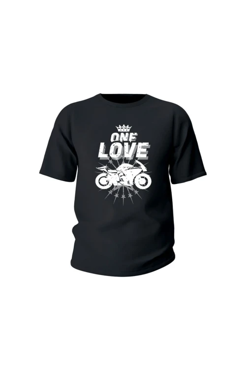 Koszulka dziecięca One Love Motocykle - czarna