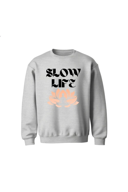Bluza dziecięca bez kaptura Slow life - szara