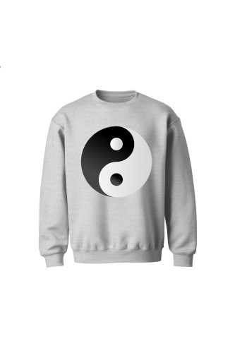 Bluza dziecięca bez kaptura Symbol Yin Yang - szara