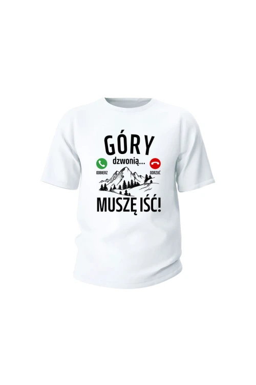 Koszulka dziecięca Góry dzwonią muszę iść - biała