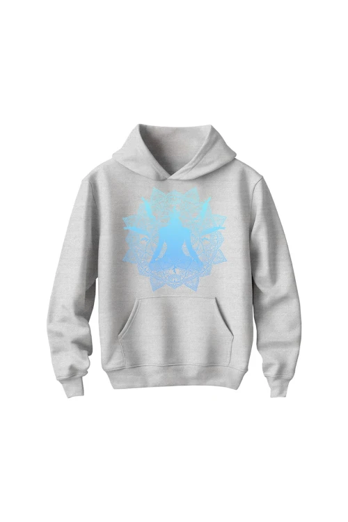 Bluza dziecięca z kapturem Medytacja Mandala - szara