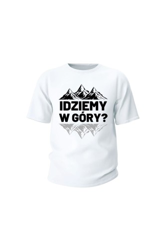 Koszulka dziecięca Idziemy w góry - biała