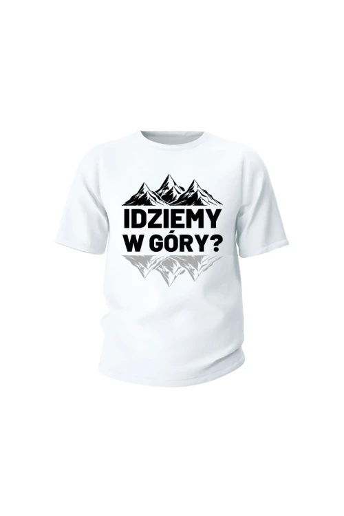 Koszulka dziecięca Idziemy w góry - biała
