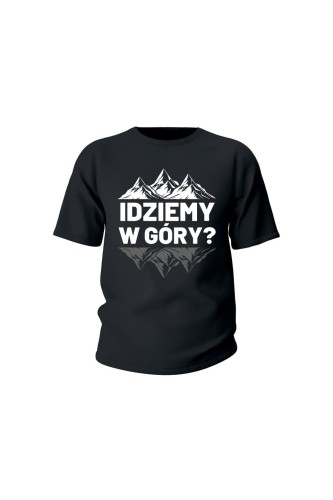 Koszulka dziecięca Idziemy w góry - czarna