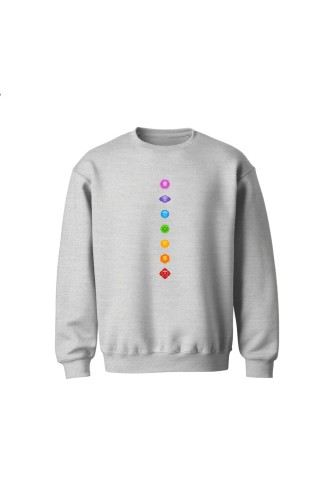 Bluza dziecięca bez kaptura Czakry - szara