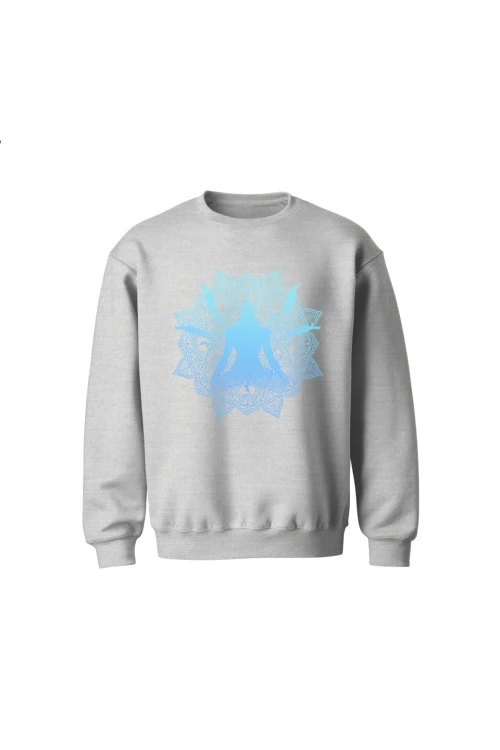 Bluza dziecięca bez kaptura Medytacja Mandala - szara